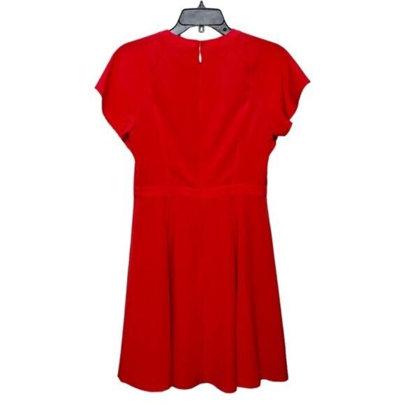 Draper James Solid Flutter Sleeve Mini Dress in Red Size 4 - Picture 7 of 9